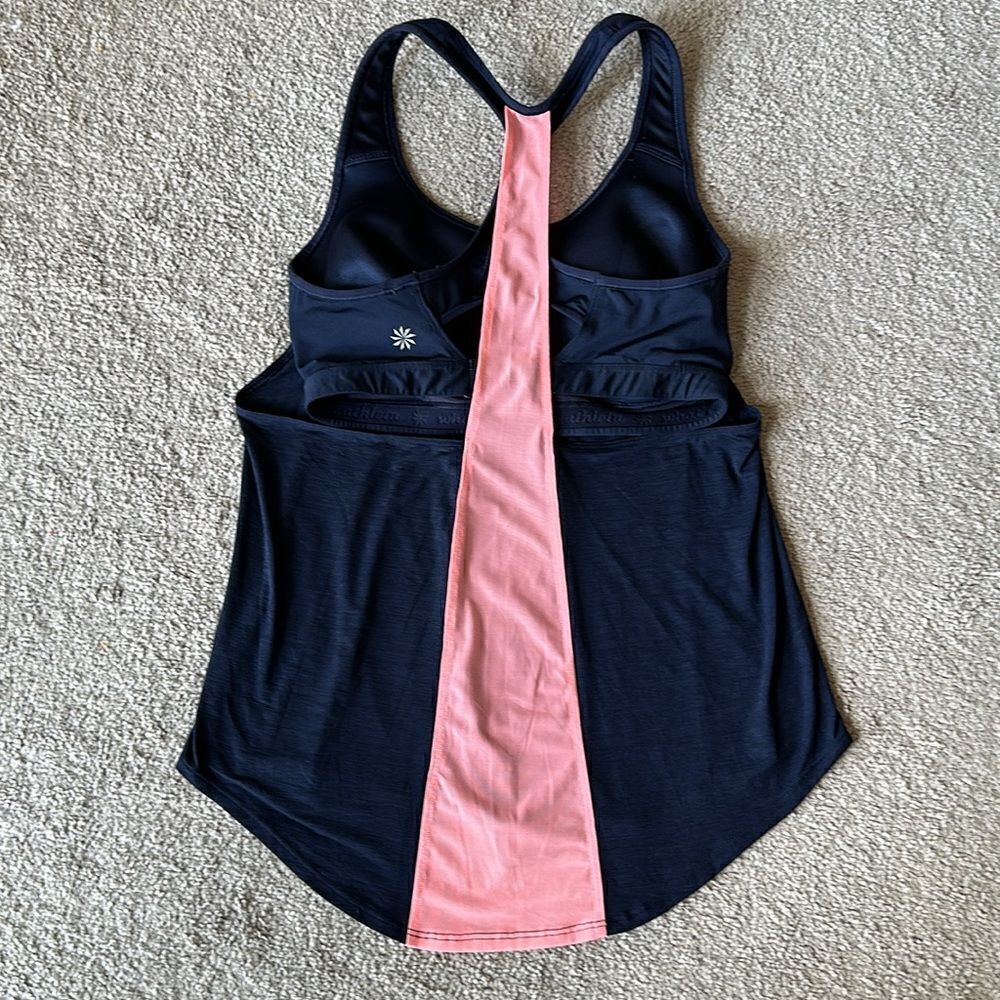 Athleta Hullabraloo Support Top in Navy/Coral